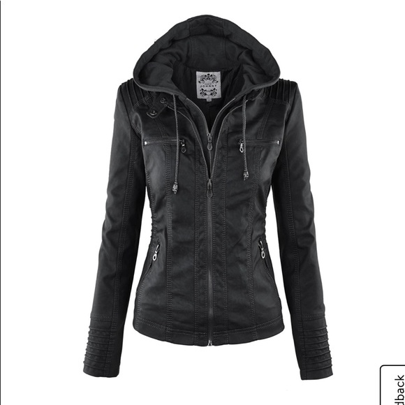 Made By Johnny Jackets & Blazers - Made By Johnny Moto Bomber Jacket Sz M